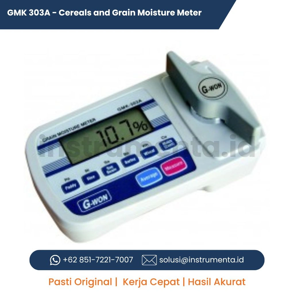 Supplier Grain Moisture Meter G-WON GMK-303A Alat Ukur Kadar Air Biji-Bijian dan Sereal Digital Presisi